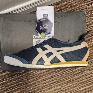 Onitsuka Tiger Mexico 66, Leather Sneakers Men 9, color Navy